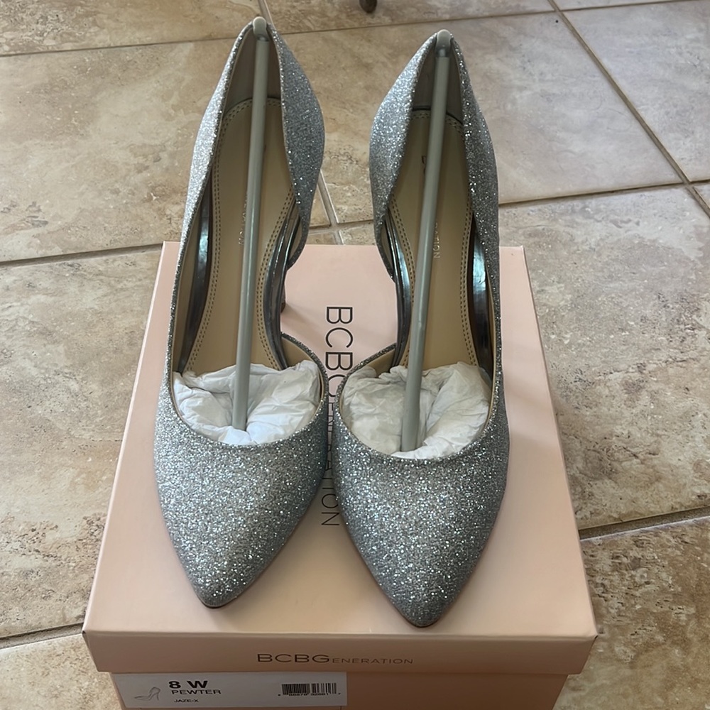 BCBGeneration Jaze Pewter Sparkle Pumps - Picture 2 of 6